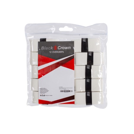 BOLSA 12 OVERGRIPS BLACK CROWN LISO BLANCO bolsa 12 overgrips black crown liso blanco