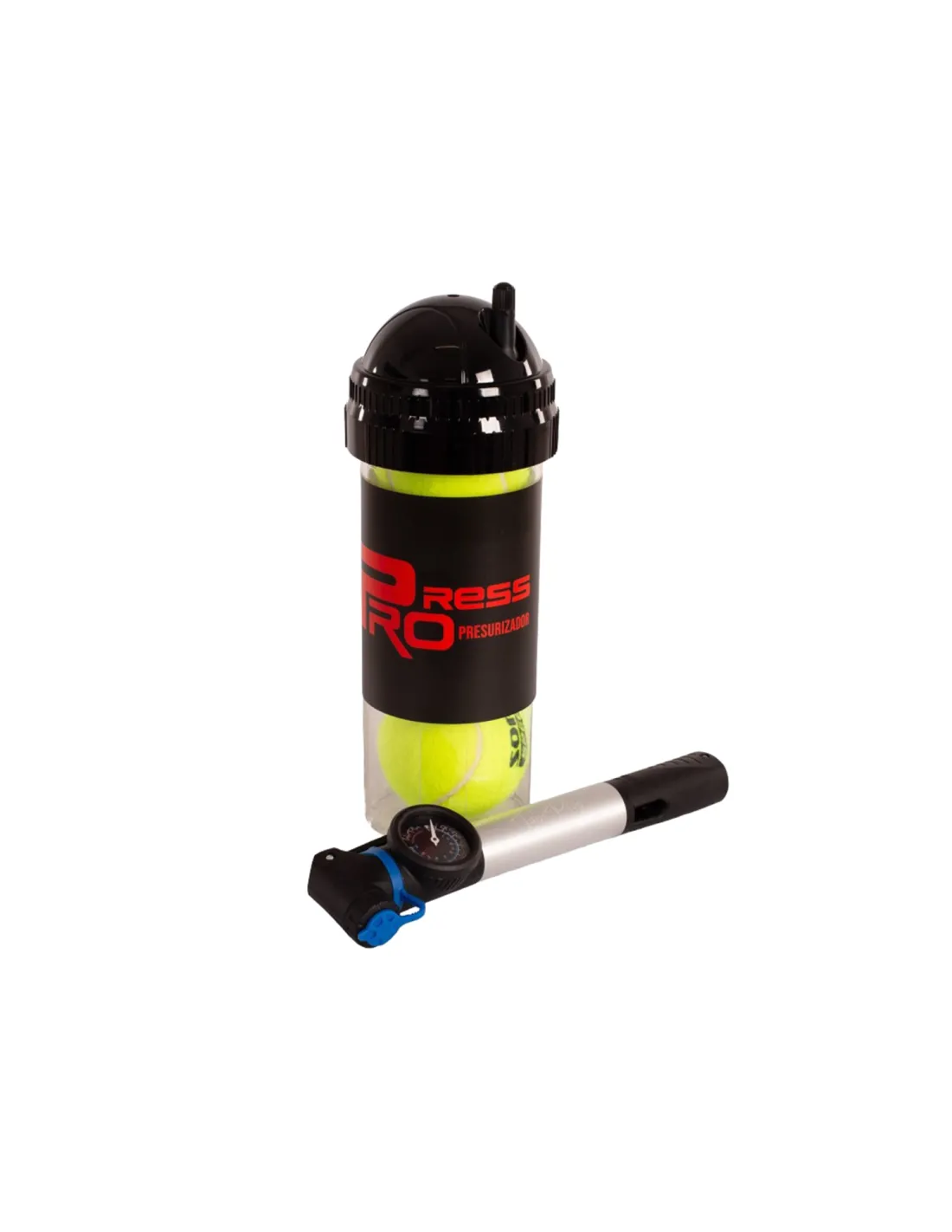 PRESURIZADOR PRESS PRO SOFTEE CON BOMBA presurizador de pelotas softee press pro bomba x3